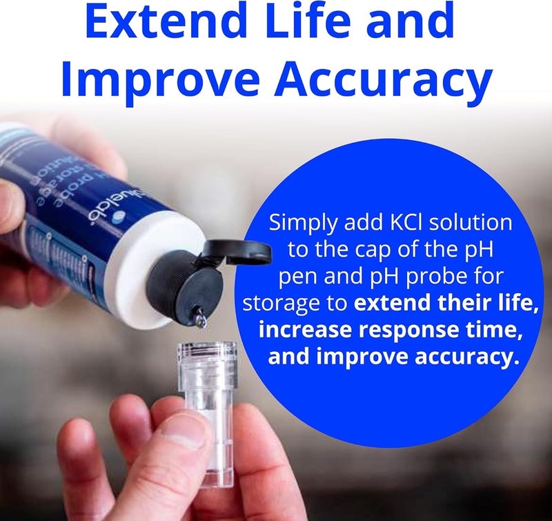 bluelab KCl Storage Solution for pH Probes and Pens, for Maintaining, Hydrating, and Storing pH Meters, Made in The USA (120ml / 4.5 fl. oz) - Image 5